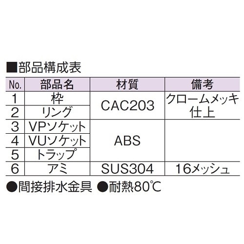 スーパートラップ付ホッパーVP・VU兼用PU100