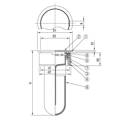 掃除口排水金具DーZL付VP・VU兼用