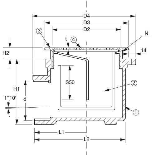 横引式・床排水トラップ