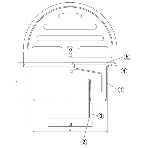 ステンレス製浅型ワントラップ VP・VU・SU兼