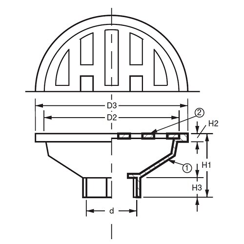 C型排水目皿(内ネジ) D−SNC 40