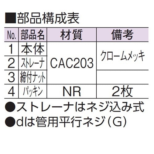 巣付排水目皿(挟み込型) D−5 65