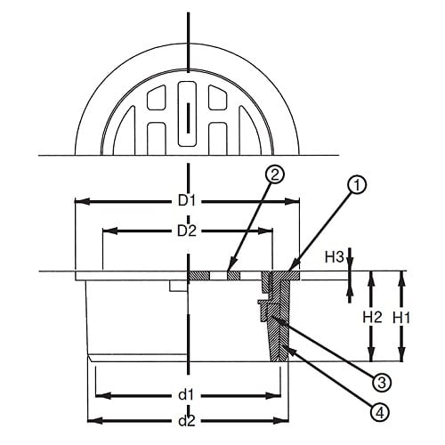 排水目皿(VP・VU兼用)D−3V−PU−N40