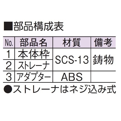 ステンレス製排水目皿(VP・VU兼用)125