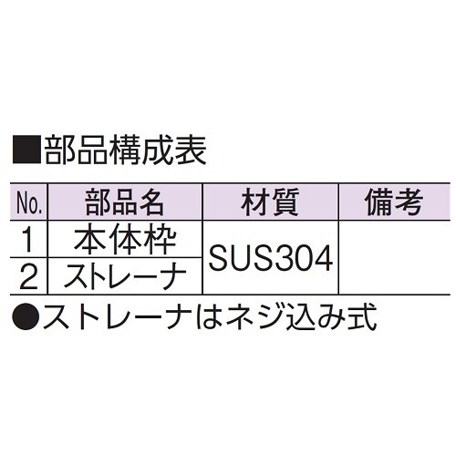 ステンレス製排水目皿(VP専用)