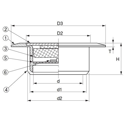 ワンプッシュ内部目皿付ツバ広掃除口 VP・VU兼