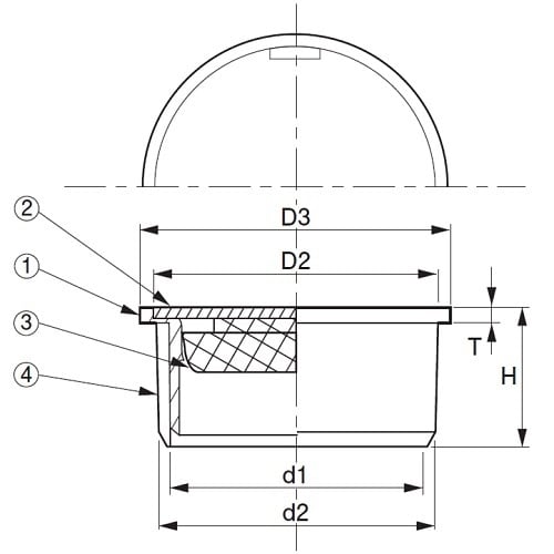 ワンプッシュ式掃除口(VP・VU兼用) 50