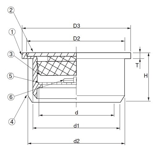 ワンプッシュ(内部目皿付)掃除口(VP・VU兼用)