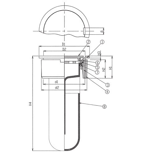 ワンタッチ 掃兼金具スーパートラップ付 VPVU兼