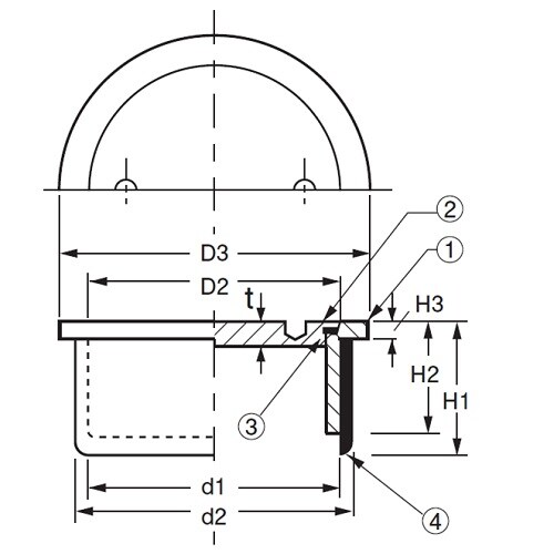 ステンレス製掃除口(VP・VU兼用)40