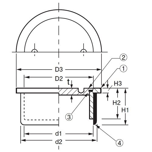 ステンレス製掃除口(VP・VU兼用)50