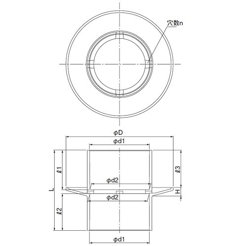 防水ソケット(塩ビ製) D−MRBS 50