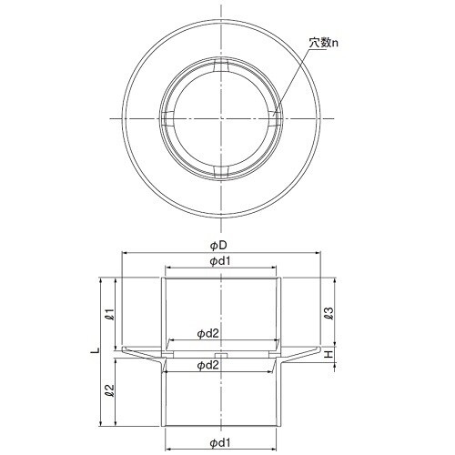 防水ソケット(塩ビ製) D−MRBS 100