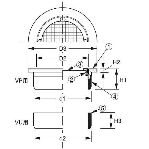 脱着式防虫目皿(VP・VU兼用)200