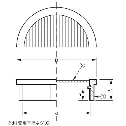 防虫目皿(内ネジ) D−3BE 25
