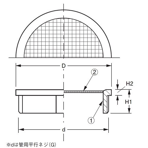 防虫目皿(外ネジ) D−3BG 80