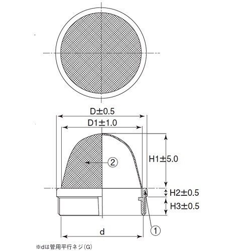 山形防虫目皿(内ネジ) D−3BQ−E 40
