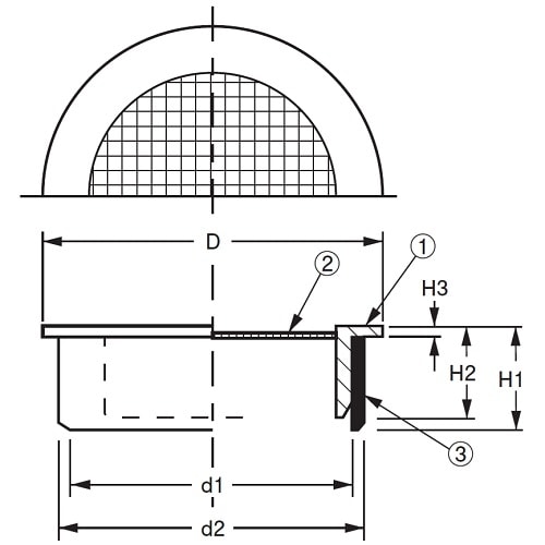 ステンレス製防虫目皿(VP・VU兼用)20
