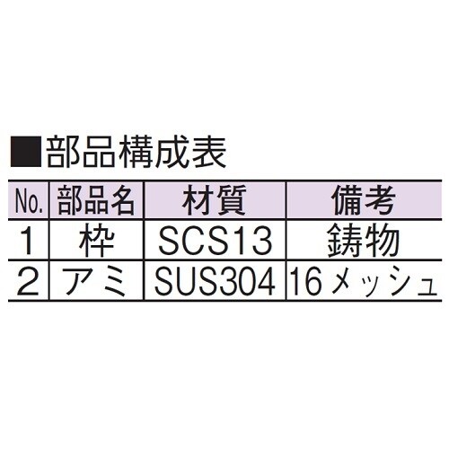 ステンレス製防虫目皿(外ネジ) D−3BGS 50