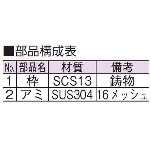 ステンレス製防虫目皿(外ネジ)D−3BGS100