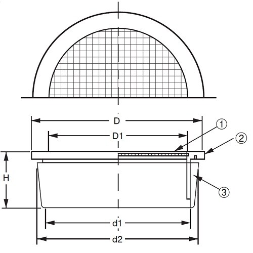 サランネット防虫目皿(VP・VU兼用)PU40