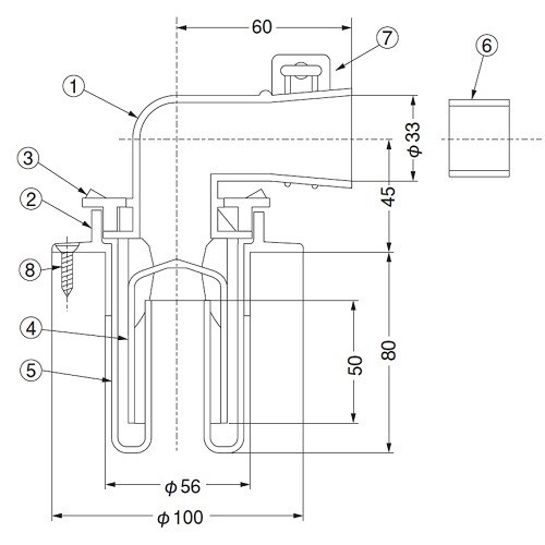 洗濯機用床排水トラップ(VU専用)