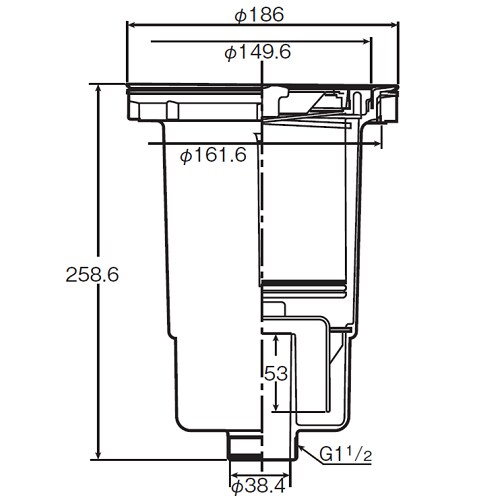 樹脂製流しトラップ D−14KK