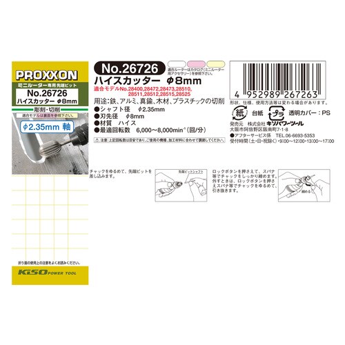 ハイスカッター 1本 #120127