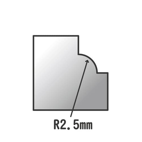トリマービット 面取りR2.5MM