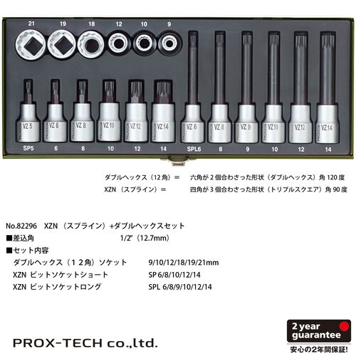 18点・スプライン+XZNセット
