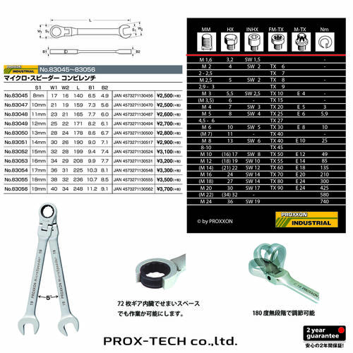 マイクロ・スピーダー コンビレンチ 18MM