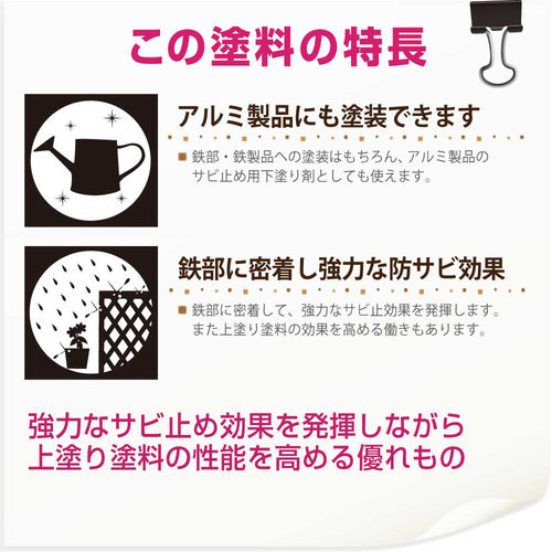 速乾さび止めペイント 鉛丹色 7L