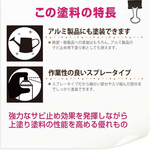 速乾さび止めスプレー 鉛丹色 420ml