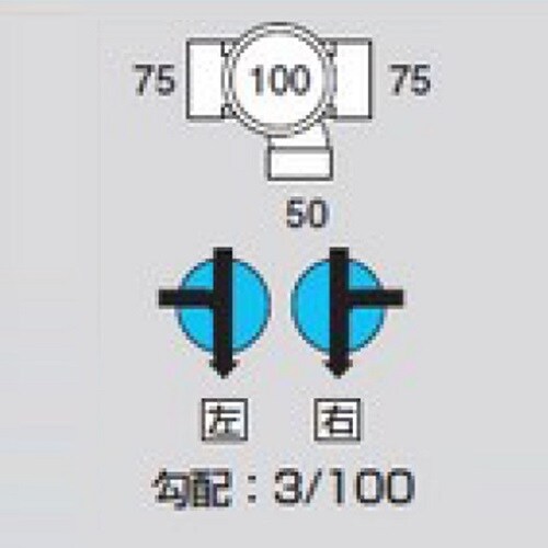 ビニマス90度合流M−90Y右75X50−100