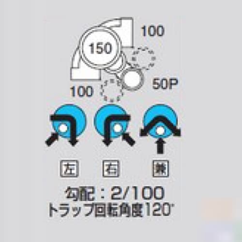 ビニマス90度曲左100X50P