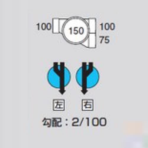 ビニマス 平行合流 MX−H右100X75−150