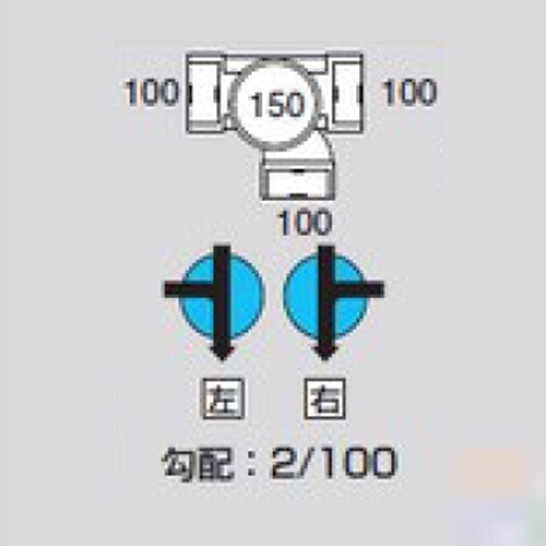 ビニマス 90度合流 MA−90Y右100−150