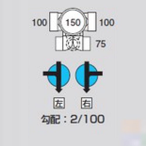 ビニマス90度MM−E90Y左100X75−150