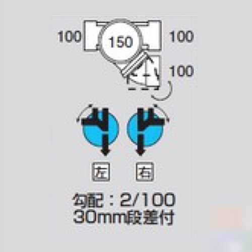 ビニマス 90度変角 MM−MYS右100−150