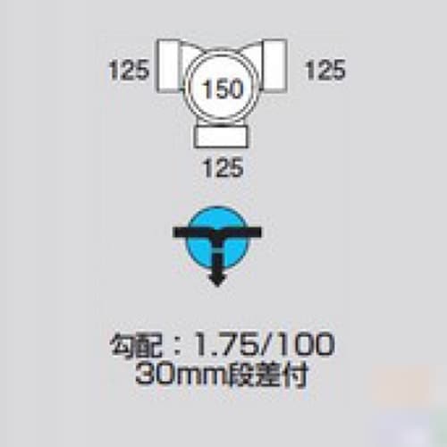 MーWLS125ー150ビニマス左右合流段差付