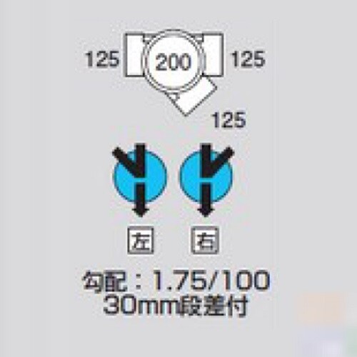 ビニマス 45度合流 M−45YS左125−200