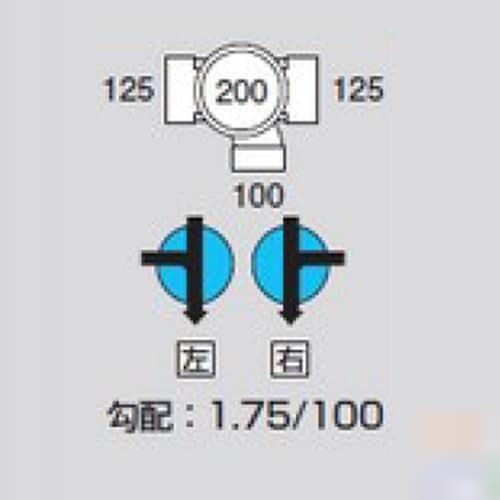 ビニマス90度合流 左125X100