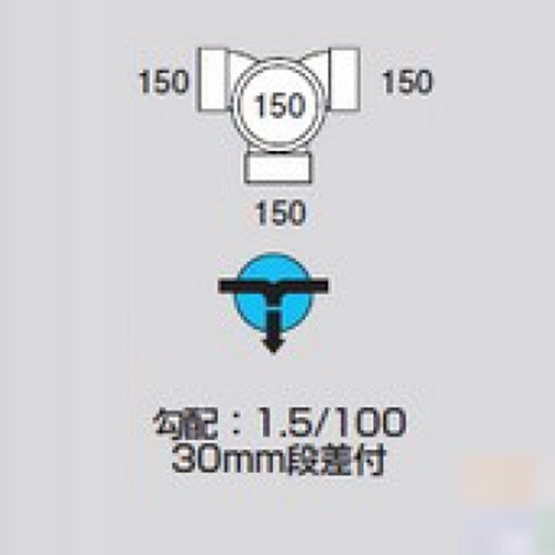 MーWLS150ー150ビニマス左右合流段差付