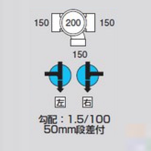 Mー90YS左150ー200ビニマス90度合流