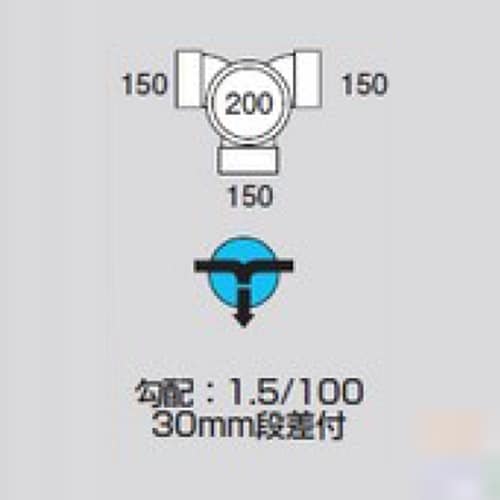 MーWLS150ー200ビニマス左右合流段差付