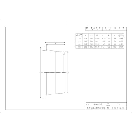 前澤 KCS125 排水特殊継手 仮止メキャップ