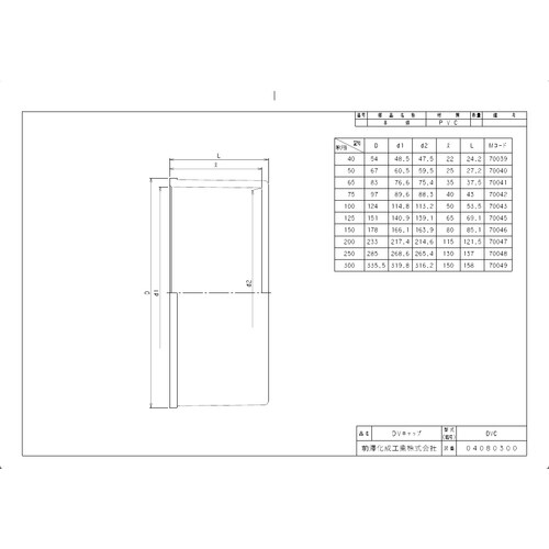 DVC100 排水特殊継手 DVキャップ DVC