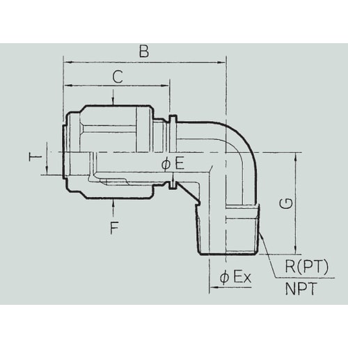 メイルエルボ ミリサイズ 60−25ME 12−P