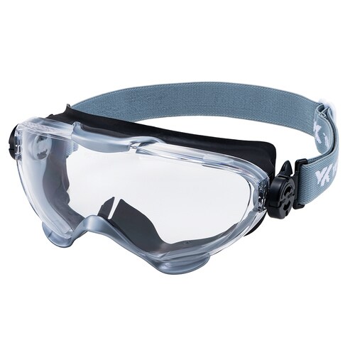 ゴーグル型保護めがね ブラックシルバー