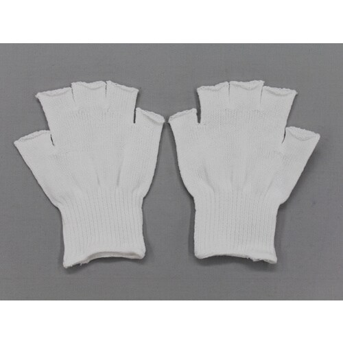 #120L純綿5本指だし手袋Lショート